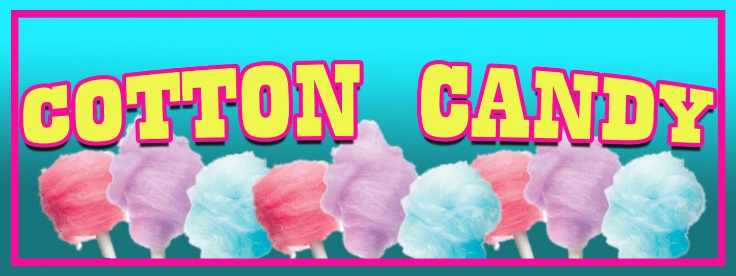 3ft x 8ft Cotton Candy Vinyl Banner- New-Free Shipping