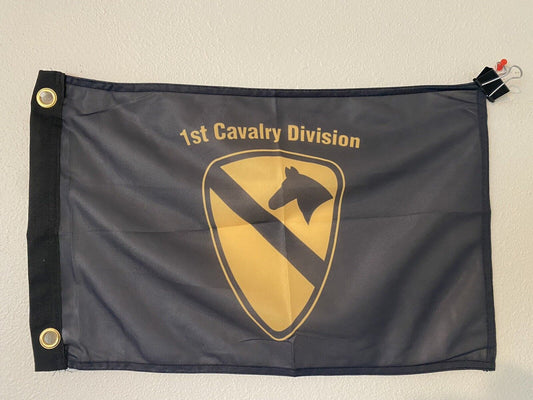 1st Cavalry Division "Black" MILITARY Flag 12" x 18"  Polyester Army US Seller