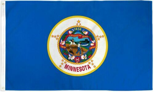 2 Pack Minnesota  State Flag 3X5 Polyester Flag