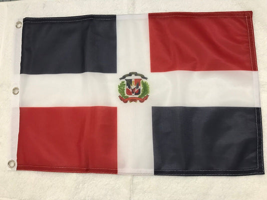 12"x18" Country of Dominican Republic Boat Motorcycle Flag Brass Grommets-3