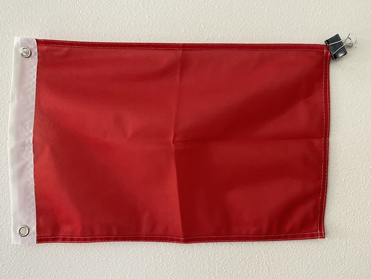 Red- 12"x18" Red Solid Color Super Polyester Flag-On Sale!5