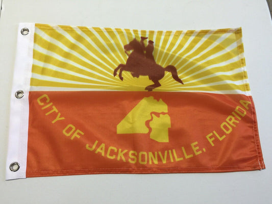 12" x 18" Jacksonville Florida City  Printed  Polyester 12x18 Flag Grommets 37
