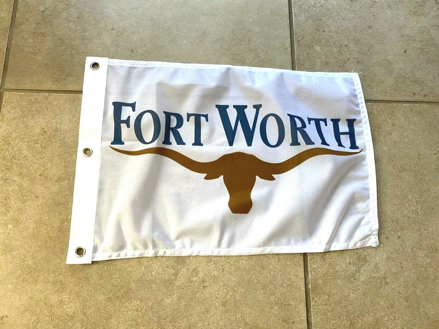 12 x 18 12" x 18" City Fort Worth, Texas  Flag Banner Grommets39