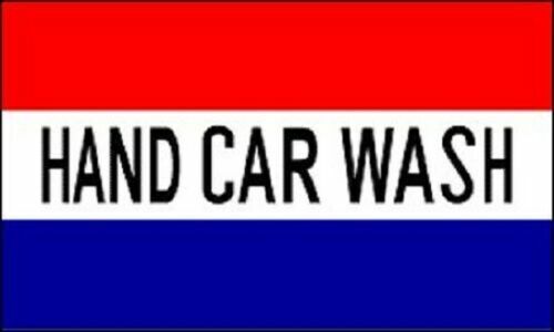 4 Pack Hand Car Wash Polyester Flag  R/W/B 3' x 5'-New