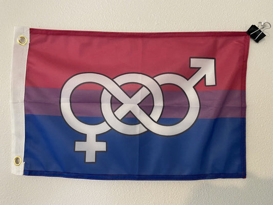 Bisexual Symbol Pride Flag 12" x 18"  Pride Flag LGBT Z22