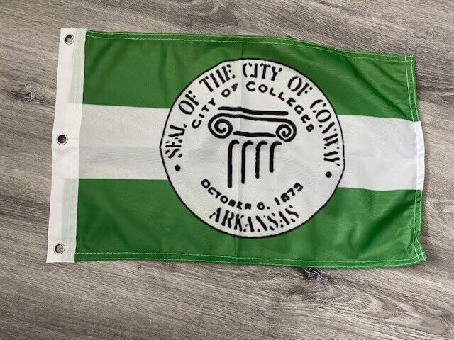 12 x 18 12" x 18" City Conway, Arkansas Flag Banner Grommets41