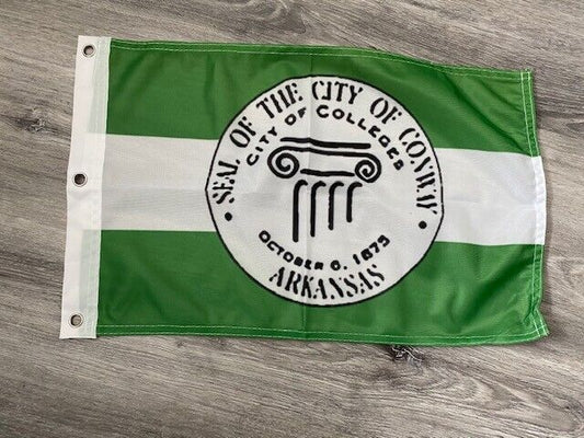 12 x 18 12" x 18" City Conway, Arkansas Flag Banner Grommets41