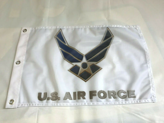 12x18 Air Force Boat Flag US Air Force  Grommets Banner Super Poly4,Z37