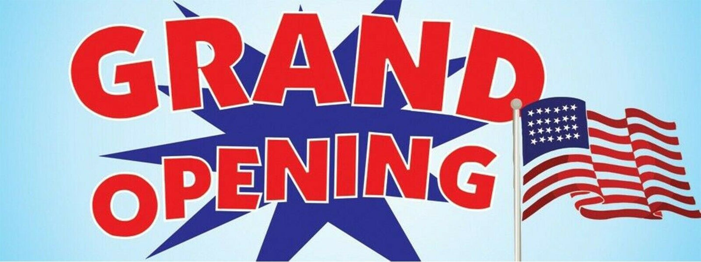 3ft x 8ft Grand Opening Vinyl Banner- New-Free Shipping