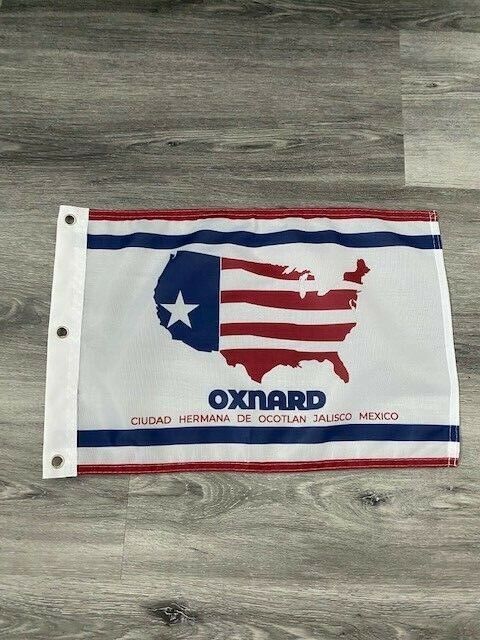12" x 18"  City Oxnard, California Flag  12x18 Banner Brass Grommets34