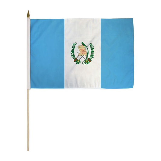12x18 Inches Guatemala  Stick Flag wood Staff