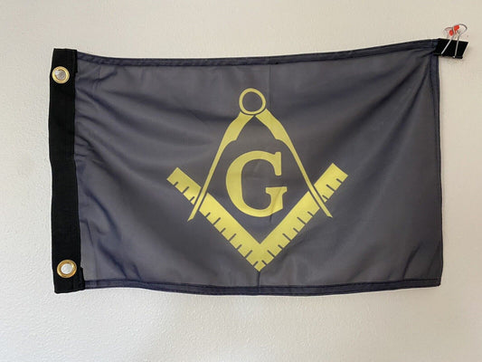 12x18 12"x18" Mason Black & Gold Polyester Flag Z13