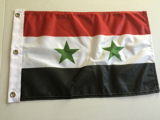 12"x18"  Syria United Arab Republic Flag Bashar al-Assad Outdoor Banner Syrian20