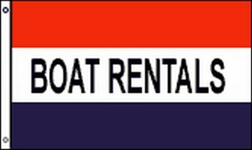 BOAT RENTALS Flag 3x5 ft Advertising Sign Fishing Lake River Paddle Motor-New