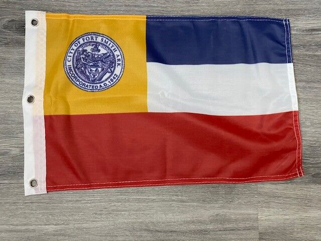 12 x 18 12" x 18" City Fort Smith, Arkansas Flag Banner Grommets39