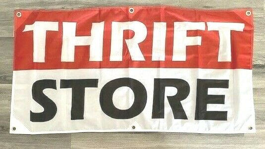2x4 ft THRIFT STORE Banner Sign -Super Polyester Fabric-New