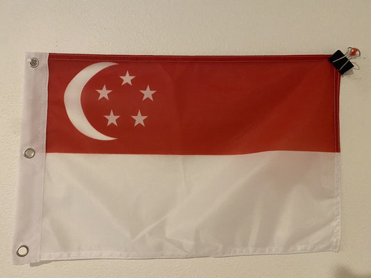 12" x 18" Singapore Flag Country Banner Asian 12x18 Pennant Indoor Outdoor 11
