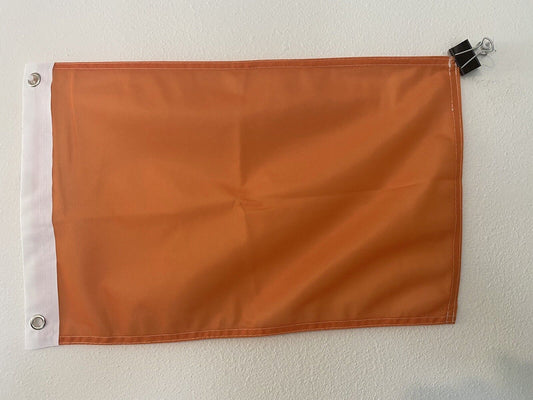 Orange- 12"x18" Orange Solid Color Super Polyester Flag-On Sale!8