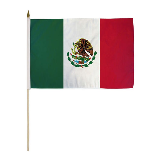 12x18 Inches Mexico Stick Flag wood Staff