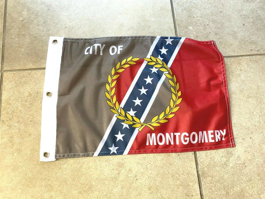 12 x 18 12" x 18" City Montgomery, Alabama Flag Banner Grommets38