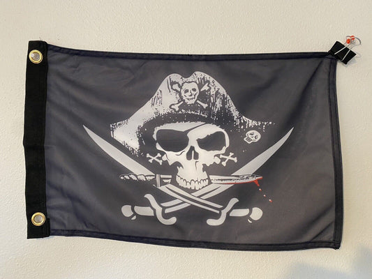 12" x 18" Deadman Chest Pirate Flag Tricorner Ship Banner  Jolly Roger Dead26