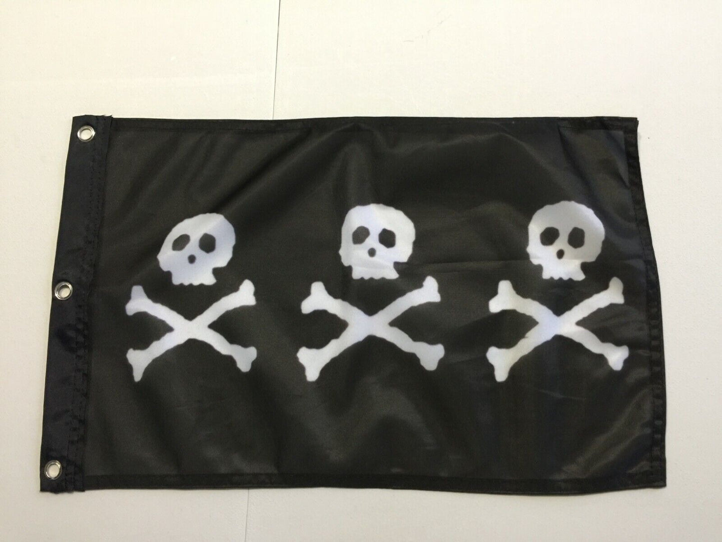 12x18 Pirate C. Condent Three Skull Crossbones 12" x 18"  Flag Polyester 26