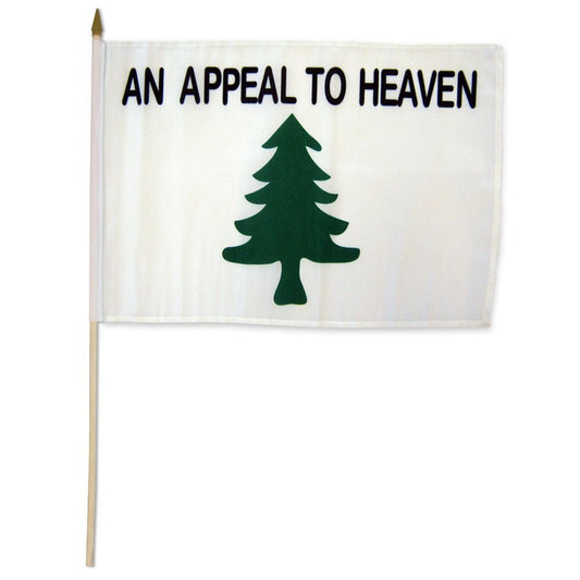 12x18 Inches An Appeal to Heaven Stick Flag wood Staff