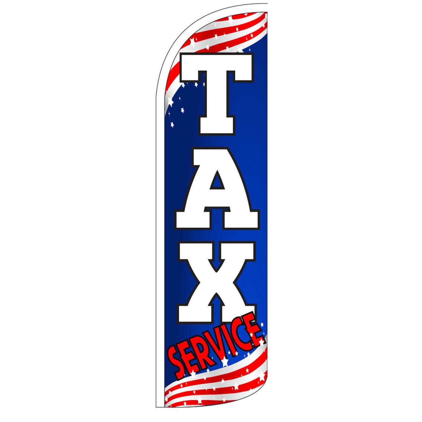 Tax Service Extra Wide Windless Swooper Flag-ON SALE!