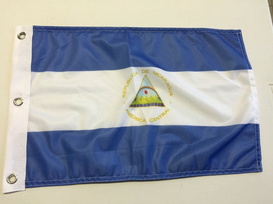 12" x 18" NICARAGUA FLAG  12x18 CENTRAL AMERICA FLAGS18