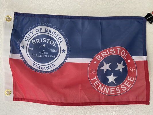 12" x 18" City of Bristol, Tennessee Flag Polyester Flag Banner-Z19