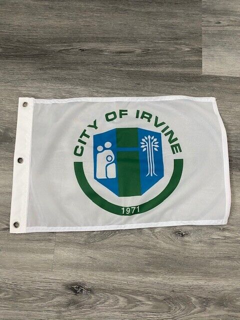 12" x 18"  City of Irvine, California Flag 12x18 Banner Brass Grommets32
