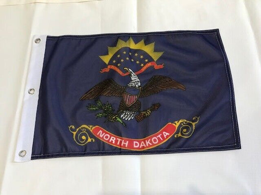 12x18 12"x18" State of North Dakota Polyester Flag Grommets Boat Car Garden 3