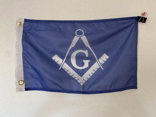 12x18 12"x18" Mason Blue & White  Polyester Flag Z13