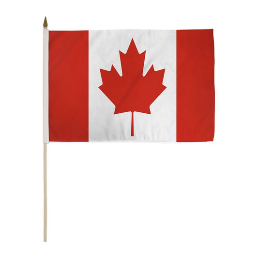 12x18 Inches Canada Stick Flag wood Staff