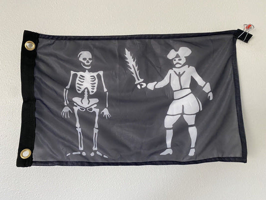 12 x 18 Bart Roberts Pirate Flag 12" x 18" Polyester Flag Banner Z20