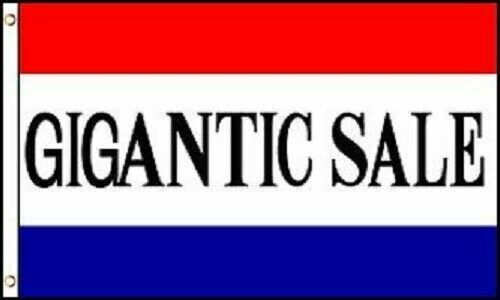 Polyester Gigantic Sale Flag 3x5ft-New