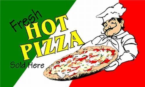 3x5 Advertising Fresh Hot Pizza G W R Italy Italian 3'x5' Flag Business Banner