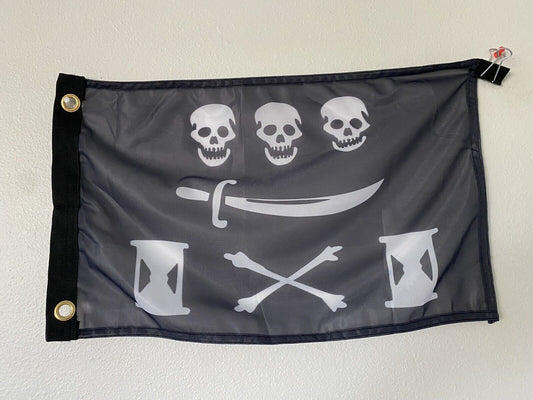 12 x 18 Antique Skulls Sword Pirate Flag 12" x 18" Polyester Flag Banner Z20