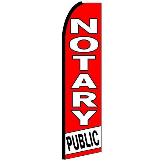 NOTARY PUBLIC FLUTTER FLAG Tall Feather Swooper Advertising Sign Banner