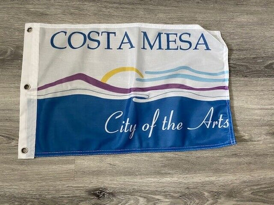 12 x 18 12" x 18" City Costa Mesa, California Flag Banner Grommets41