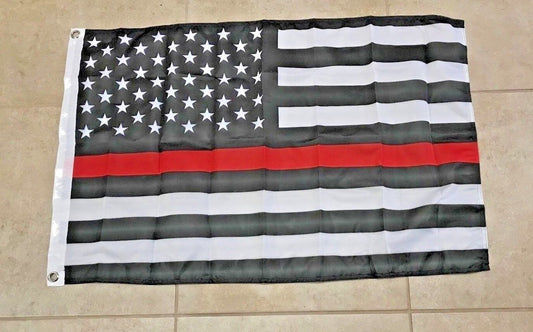 2x3 USA American Fire Department Fighter Thin Red Line Flag 2'x3' Banner 39