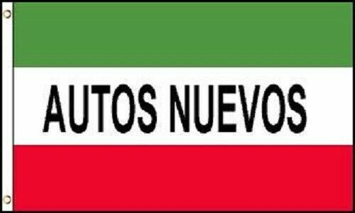 Polyester Autos Nuevos Flag 3x5ft-New