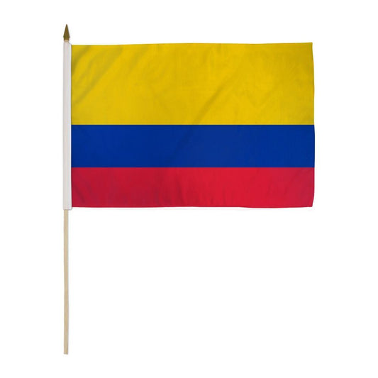 12x18 Inches Colombia Stick Flag wood Staff