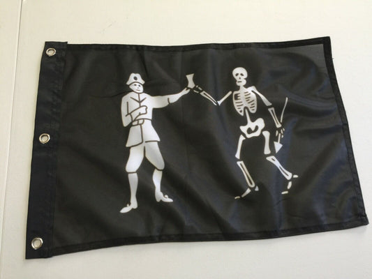 12x18 Jolly Roger Pirate Bartholomew Roberts Black Bart Original Flag, 27,Z37