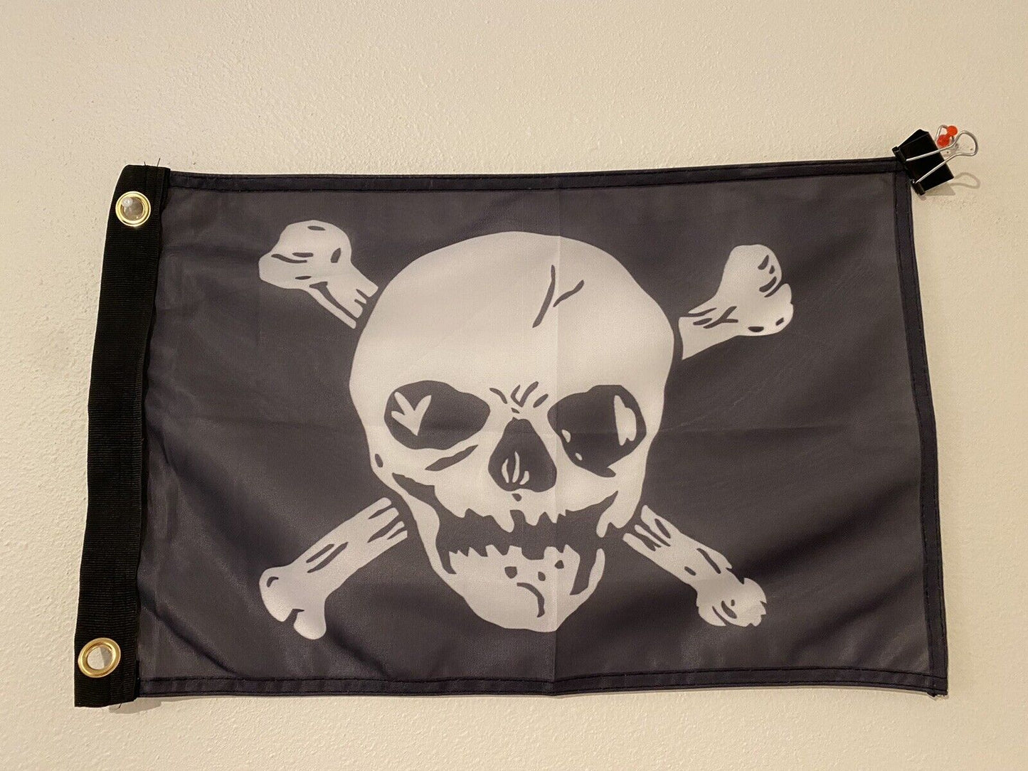 12x18 Pirate  Jolly Roger Flag Skull and Crossbones Boat Flag New Z8