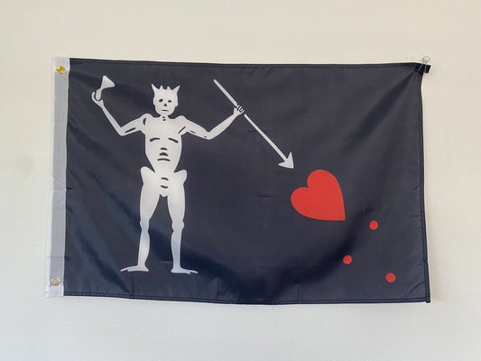 2' x 3' Blackbeard Skeleton Pirate100D Polyester Boat Car Flag Z17