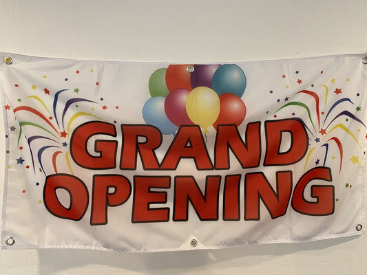2x4 ft GRAND OPENING Banner  Sign -Super Polyester Fabric-New Z24