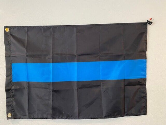 2' x 3' Police Thin Blue Line Super Polyester Boat Car Flag Z7