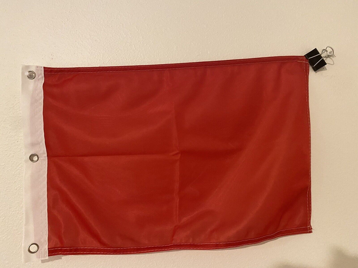 Red- 12"x18" Red Solid Color Super Polyester Flag-On Sale!5