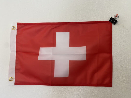 12" x 18"  Switzerland Flag Swiss Polyester Flag 12 x 18' European 6-Z15